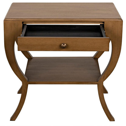 Noir Maude Side Table, Saddle Brown, 28.5"H (GTAB711SB YUU6013NRZ)