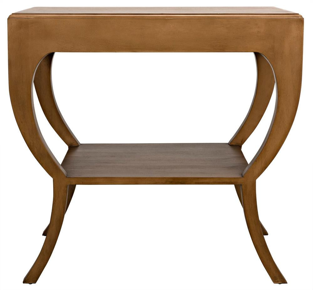 Noir Maude Side Table, Saddle Brown, 28.5"H (GTAB711SB YUU6013NRZ)