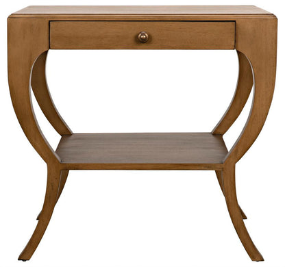 Noir Maude Side Table, Saddle Brown, 28.5"H (GTAB711SB YUU6013NRZ)