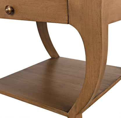 Noir Maude Side Table, Saddle Brown, 28.5"H (GTAB711SB YUU6013NRZ)