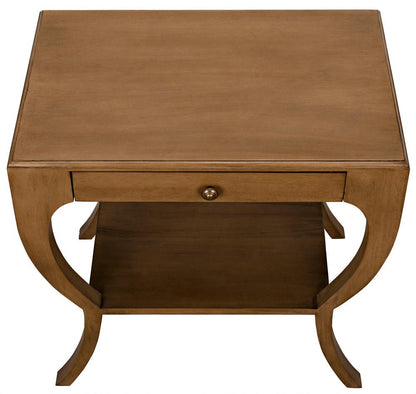 Noir Maude Side Table, Saddle Brown, 28.5"H (GTAB711SB YUU6013NRZ)