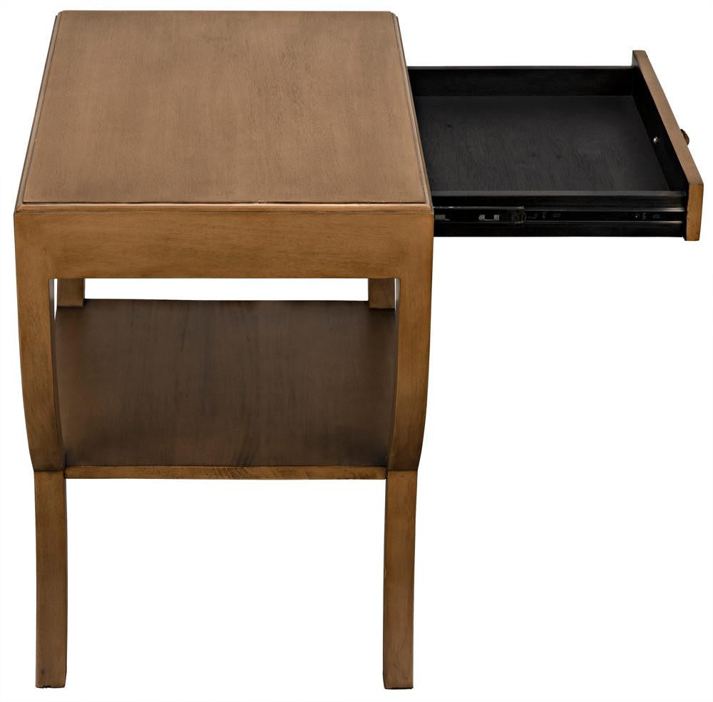 Noir Maude Side Table, Saddle Brown, 28.5"H (GTAB711SB YUU6013NRZ)