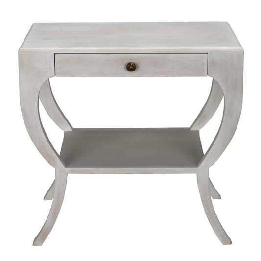 Noir Maude Side Table White Wash