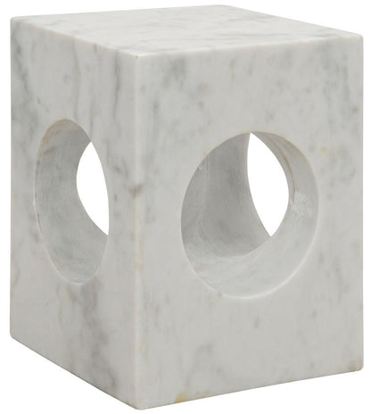 Noir Merlin Side Table White