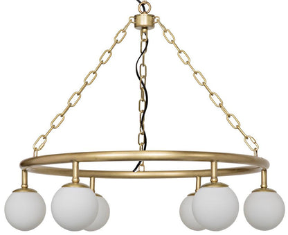 Noir Modena Chandelier Antique Brass