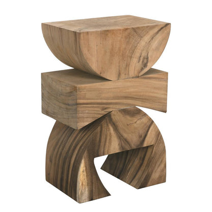 Noir Monteiro Side Table Clear Coat Flat