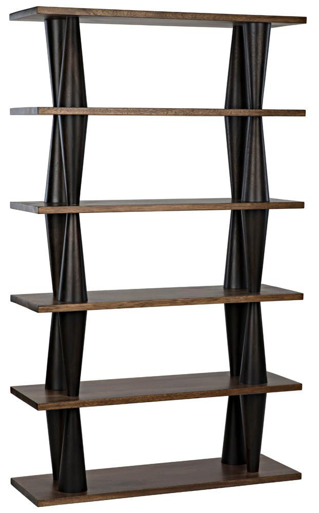 Noir Mood Bookcase Ebony Walnut, Dark Walnut