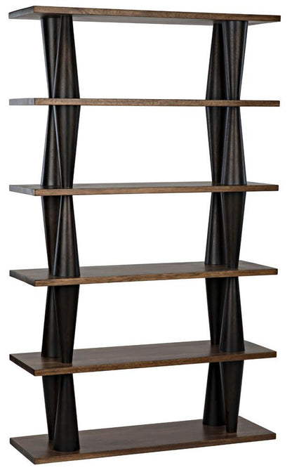 Noir Mood Bookcase Ebony Walnut, Dark Walnut