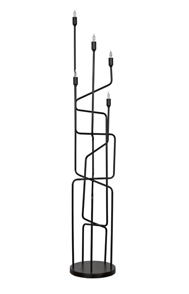 Noir Moriarty Floor Lamp Matte Black