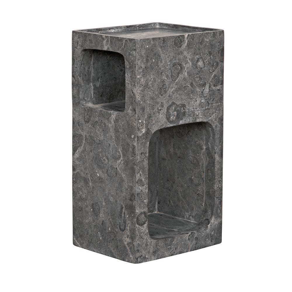 Noir Murakami Side Table Black Marble