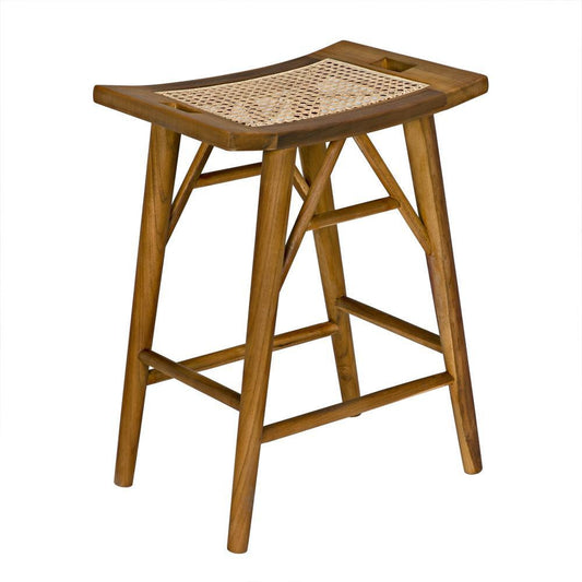 Noir Murphy Counter Stool Clear Coat Flat