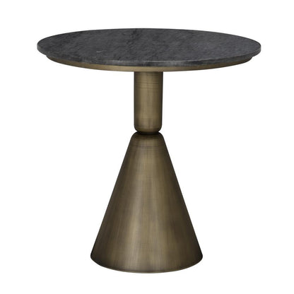 Noir Nagoya Side Table Aged Brass, Black Marble