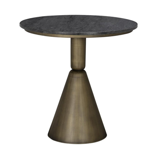 Noir Nagoya Side Table Aged Brass, Black Marble