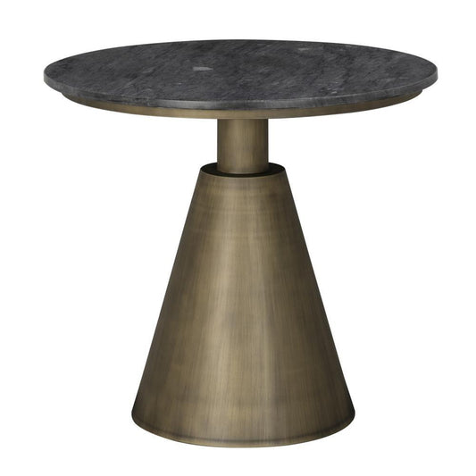 Noir Nara Side Table Aged Brass, Black Marble