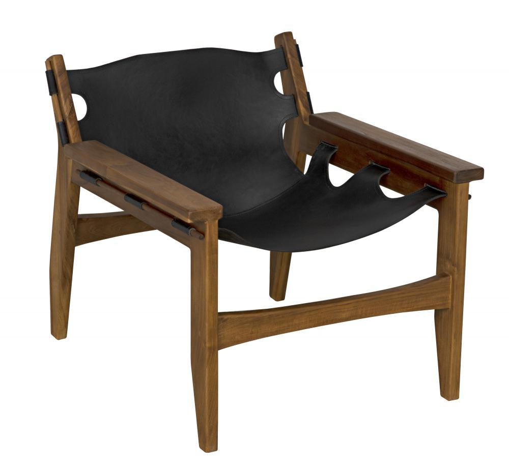 Noir Nomo Accent Chair Natural, Black