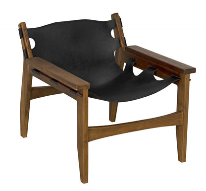 Noir Nomo Accent Chair Natural, Black