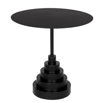 Noir Nova Round Side Table GTAB998MTB