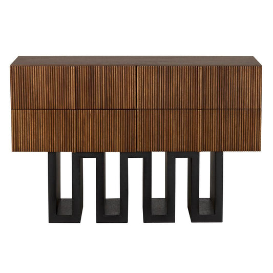 Noir Nova Sideboard Dark Walnut with Matte Black