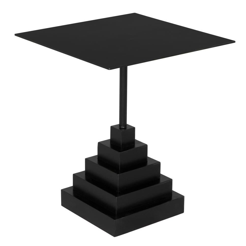 Noir Nova Square Side Table Matte Black