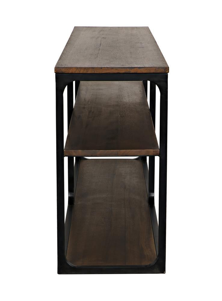 Noir Novie Console Dark Walnut