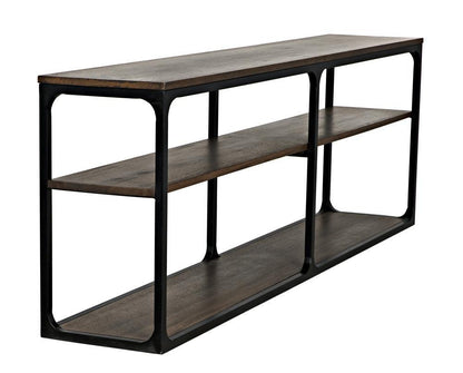 Noir Novie Console Dark Walnut