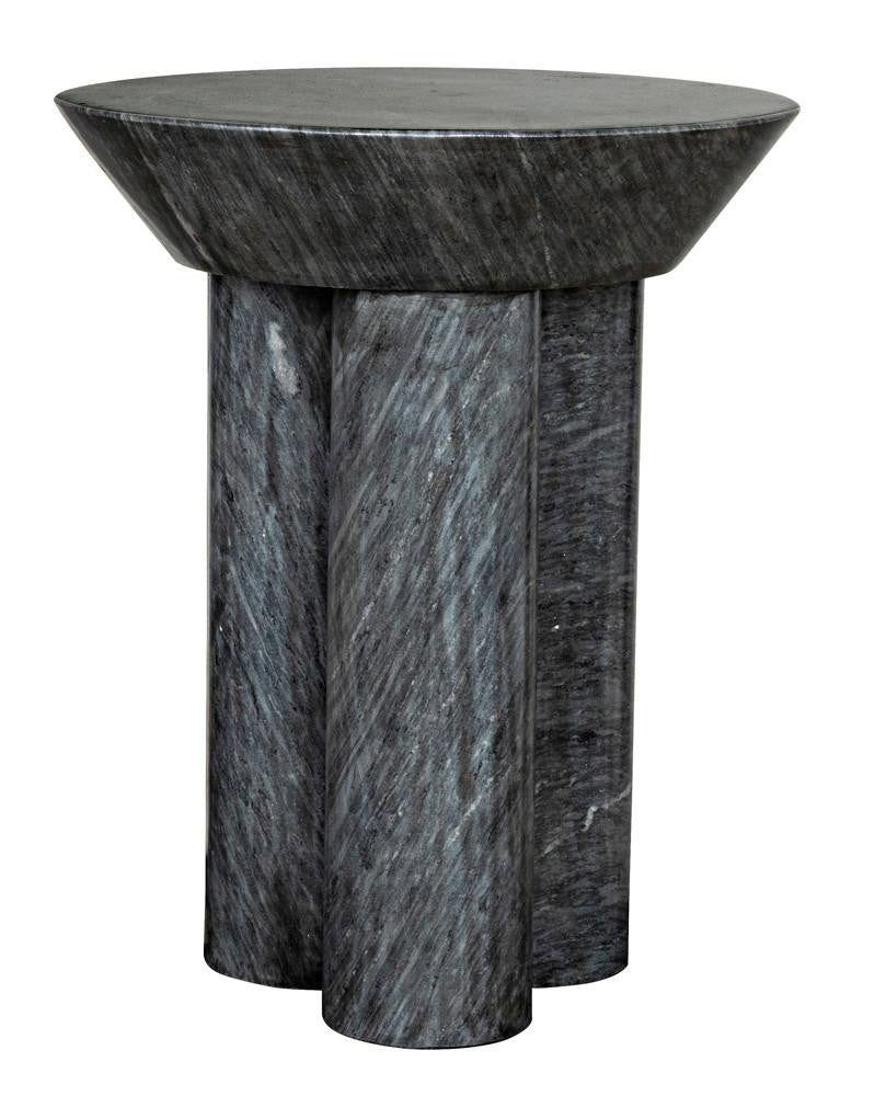 Noir Nox Side Table, Black Marble, 22"H (GTAB977B YUU6013NTE)
