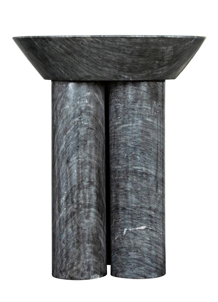 Noir Nox Side Table, Black Marble, 22"H (GTAB977B YUU6013NTE)