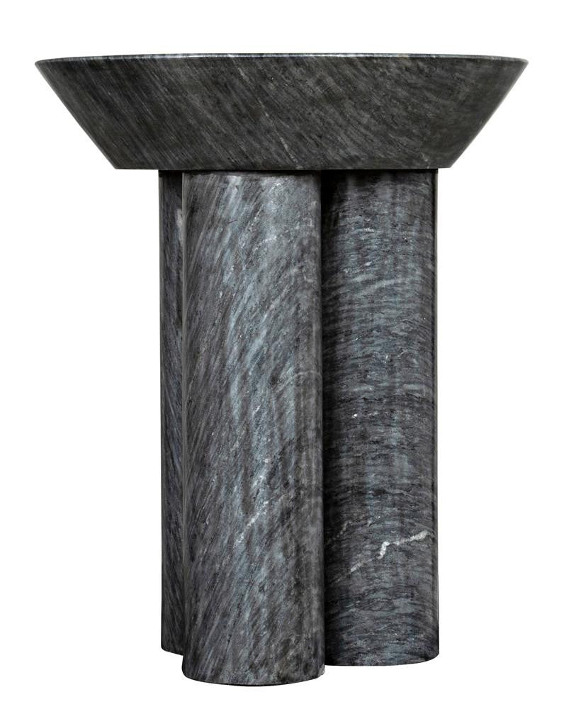 Noir Nox Side Table, Black Marble, 22"H (GTAB977B YUU6013NTE)