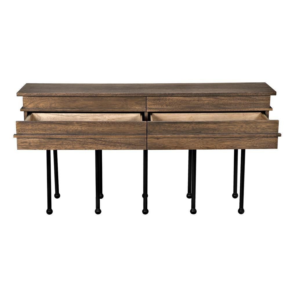 Noir Oliver Console Dark Walnut