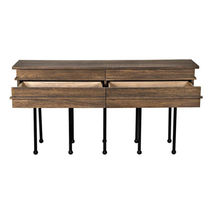 Noir Oliver Console Dark Walnut