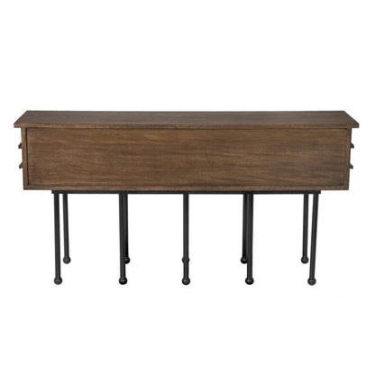 Noir Oliver Console Dark Walnut