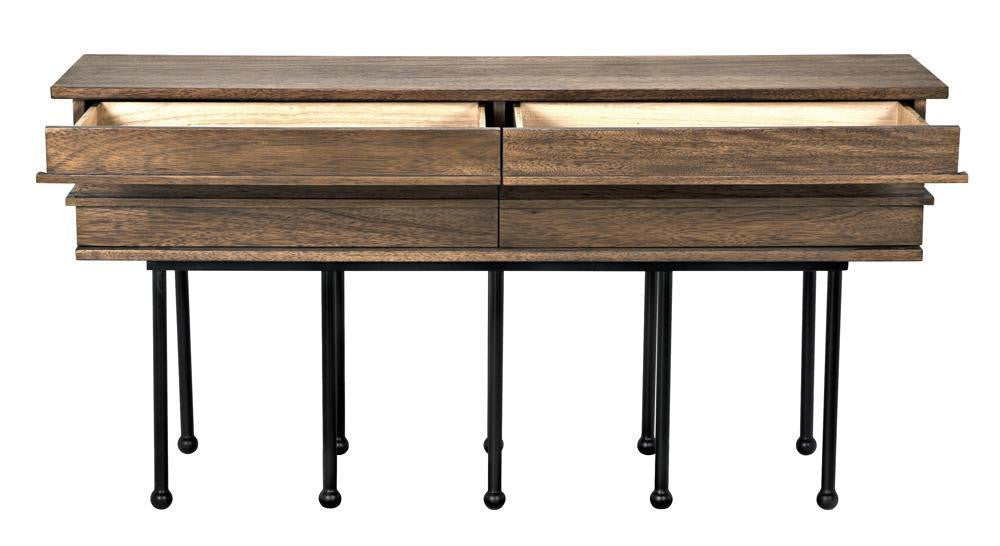Noir Oliver Console Dark Walnut