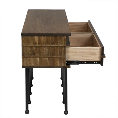 Noir Oliver Console Dark Walnut