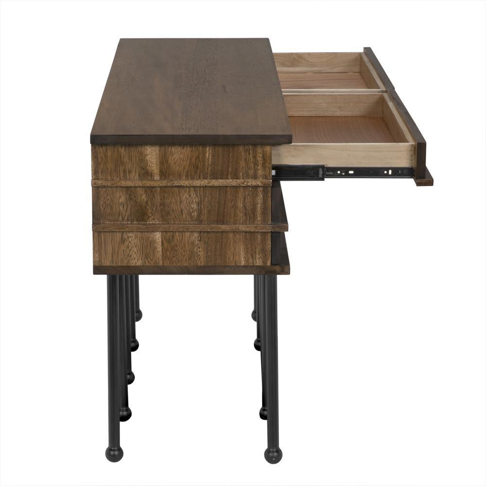 Noir Oliver Console Dark Walnut
