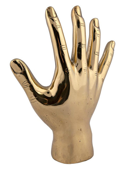 Noir Open Hand Sculpture, Antique Brass, 8"W (AB-126BR YUU6013EZD)