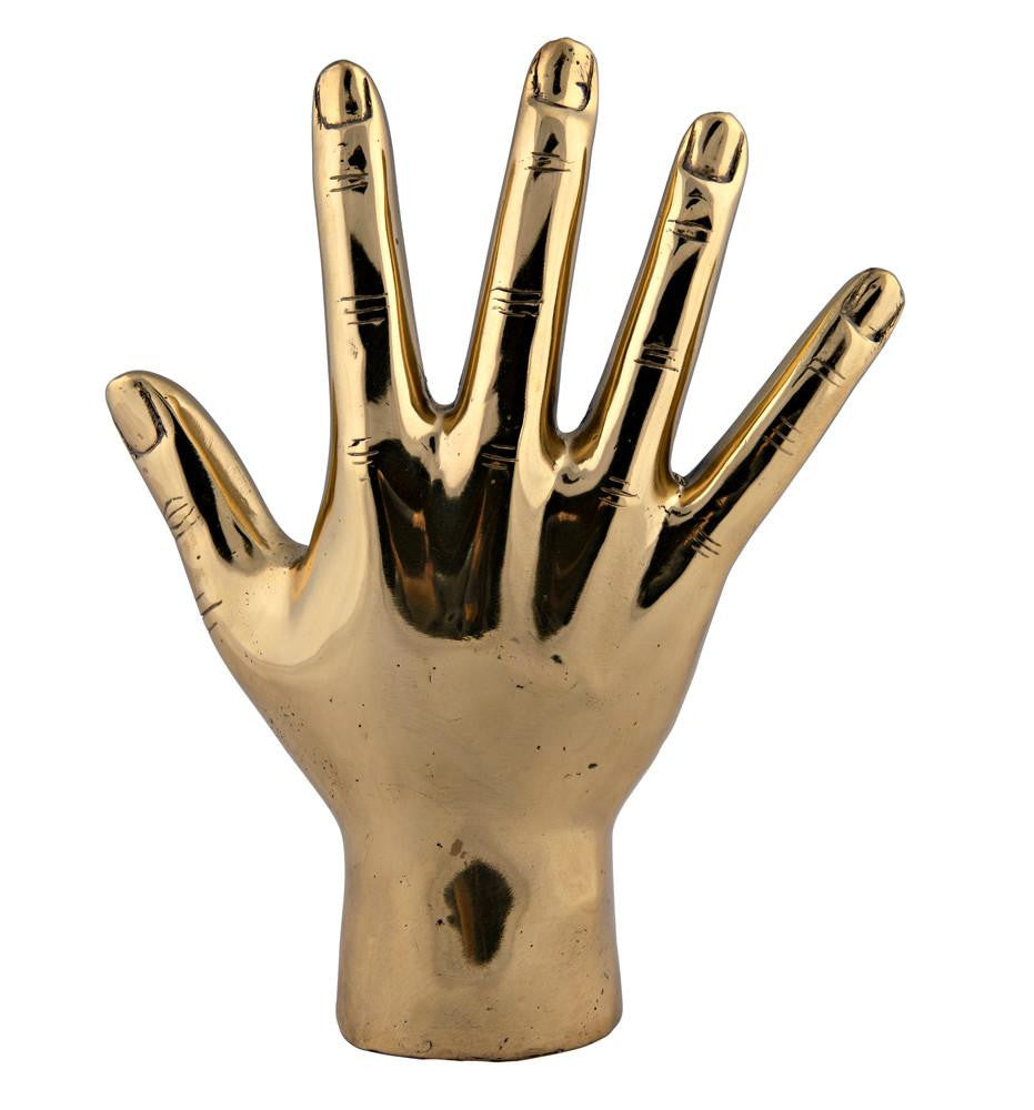 Noir Open Hand Sculpture, Antique Brass, 8"W (AB-126BR YUU6013EZD)