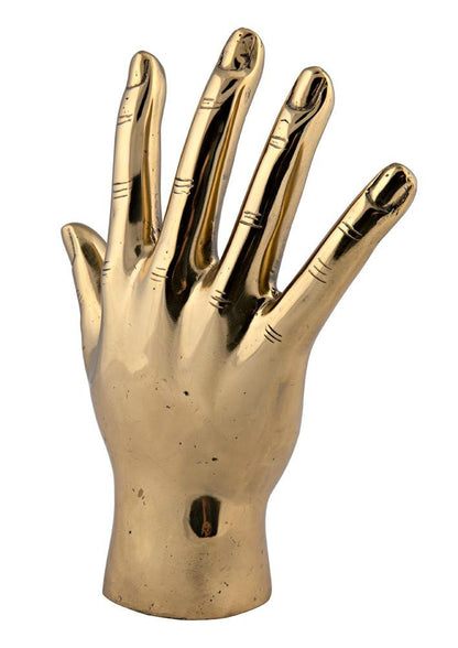 Noir Open Hand Sculpture, Antique Brass, 8"W (AB-126BR YUU6013EZD)