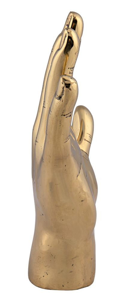 Noir Open Hand Sculpture, Antique Brass, 8"W (AB-126BR YUU6013EZD)