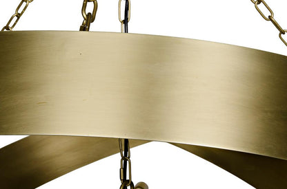 Noir Orion Pendant, 4-Light, Antique Brass, 38"W (LAMP517MB YUU6013GXR)