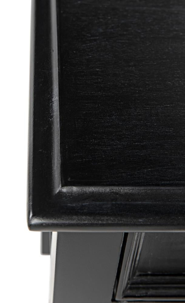 Noir Oxford Side Table, 1-Drawer, Hand-Rubbed Black, 30"H (GTAB247HB YUU6013NTK)