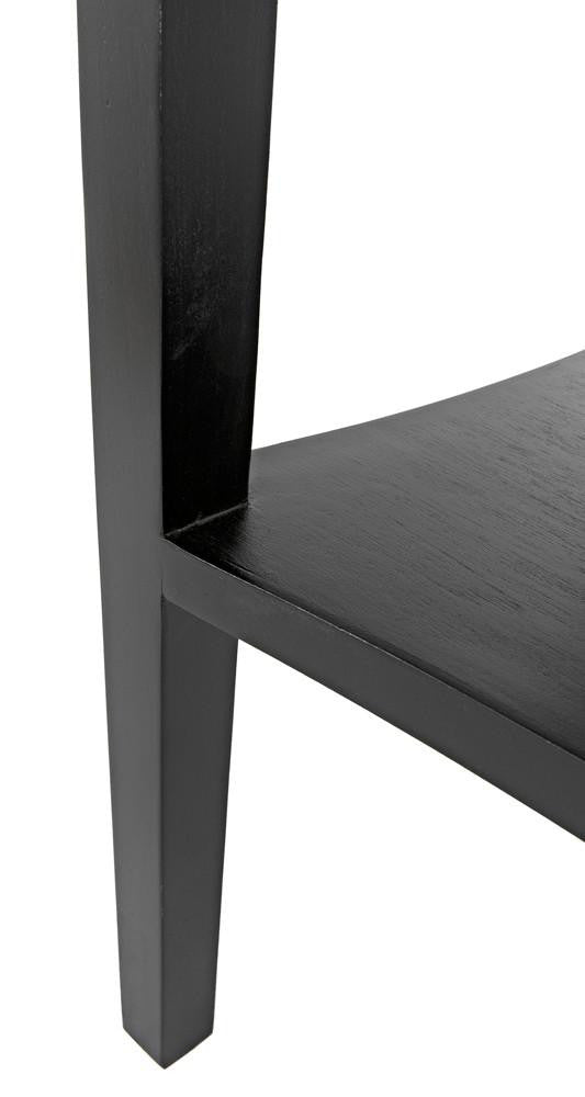Noir Oxford Side Table, 1-Drawer, Hand-Rubbed Black, 30"H (GTAB247HB YUU6013NTK)