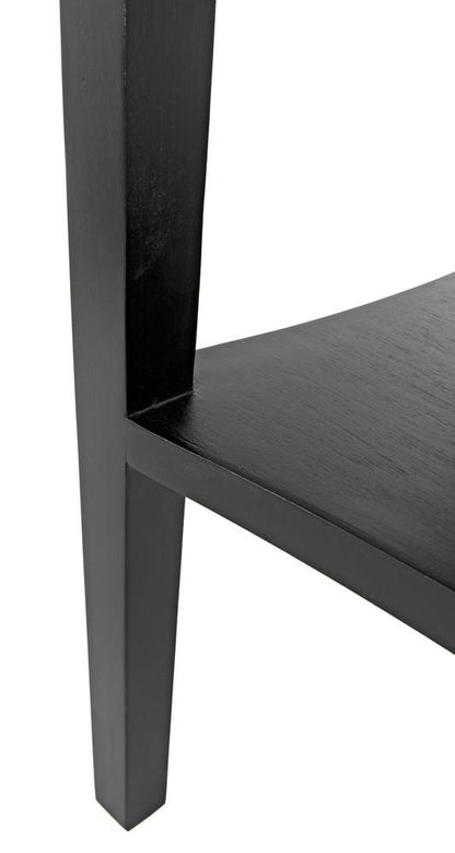 Noir Oxford Side Table, 1-Drawer, Hand-Rubbed Black, 30"H (GTAB247HB YUU6013NTK)
