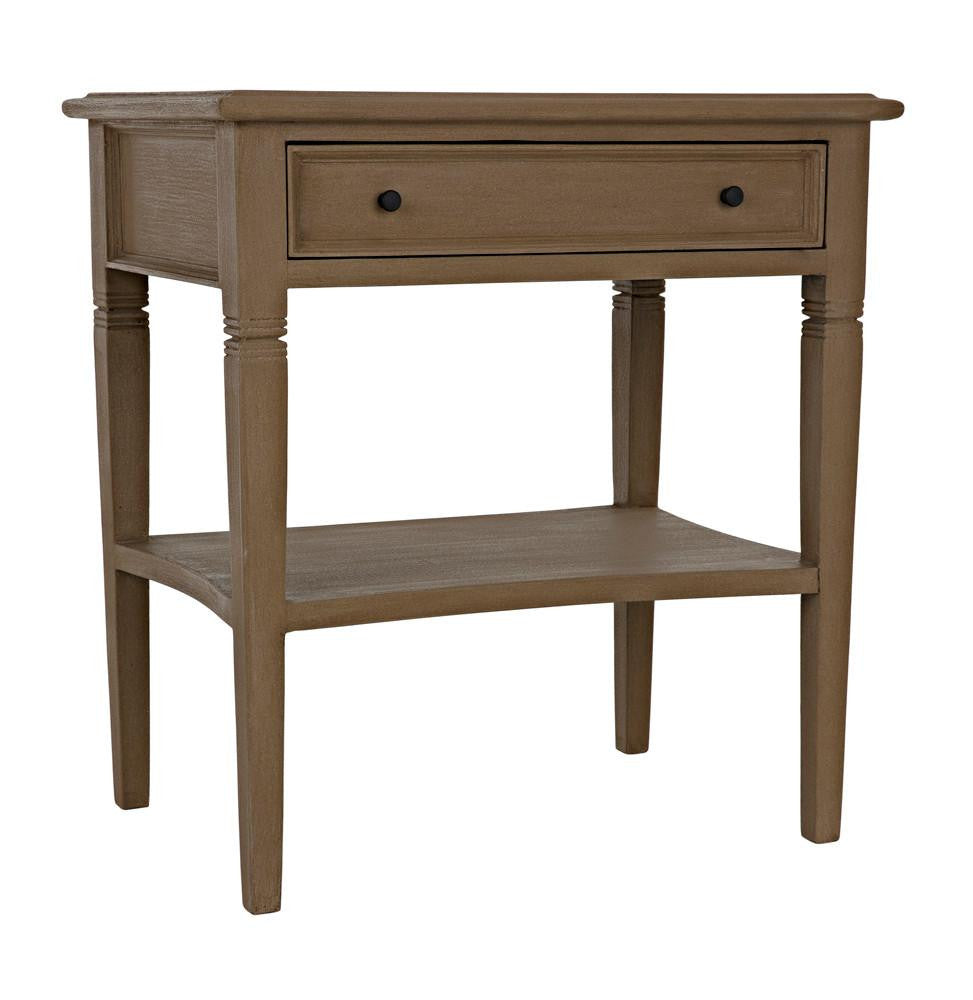 Noir Oxford Side Table, 1-Drawer, Weathered, 30"H (GTAB247WEA YUU6013NTL)