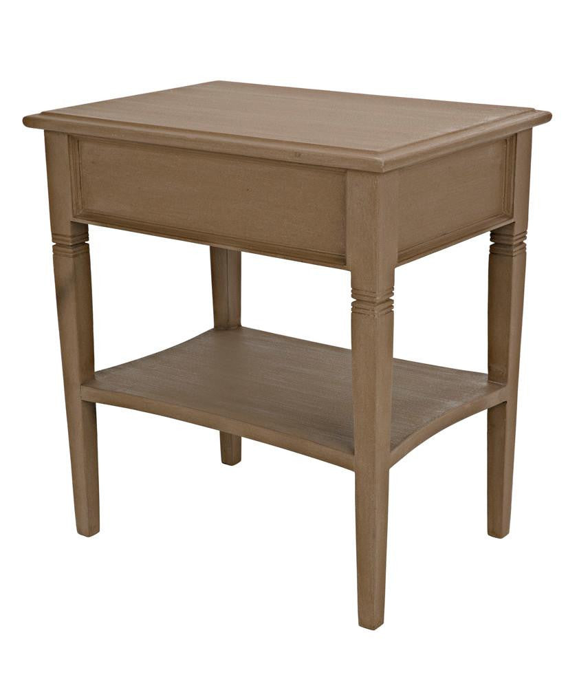 Noir Oxford Side Table, 1-Drawer, Weathered, 30"H (GTAB247WEA YUU6013NTL)