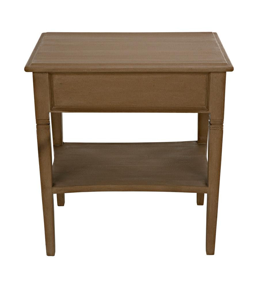 Noir Oxford Side Table, 1-Drawer, Weathered, 30"H (GTAB247WEA YUU6013NTL)
