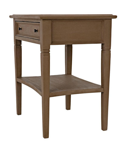 Noir Oxford Side Table, 1-Drawer, Weathered, 30"H (GTAB247WEA YUU6013NTL)