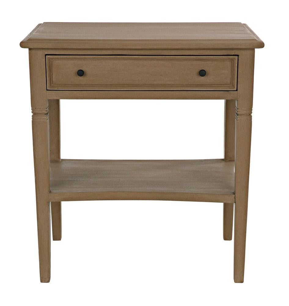 Noir Oxford Side Table, 1-Drawer, Weathered, 30"H (GTAB247WEA YUU6013NTL)