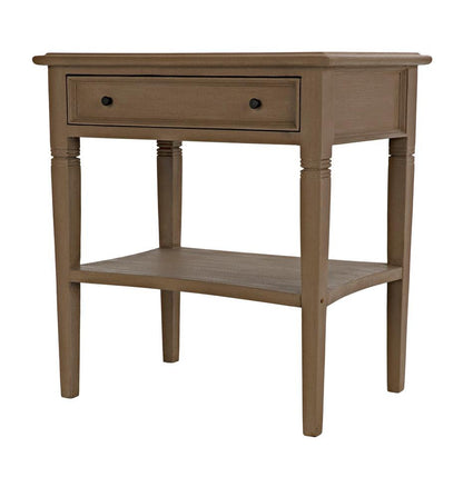 Noir Oxford Side Table, 1-Drawer, Weathered, 30"H (GTAB247WEA YUU6013NTL)