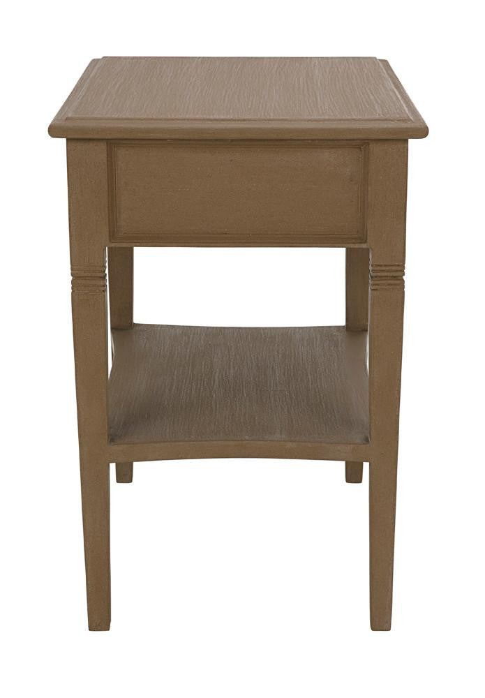 Noir Oxford Side Table, 1-Drawer, Weathered, 30"H (GTAB247WEA YUU6013NTL)