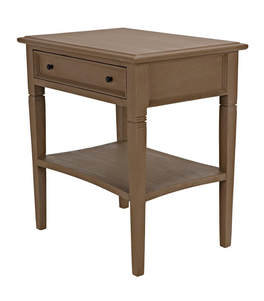 Noir Oxford Side Table, 1-Drawer, Weathered, 30"H (GTAB247WEA YUU6013NTL)
